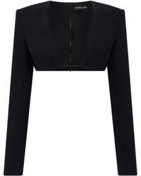 David Koma - Plunging-Neck Crop Top - Lyst