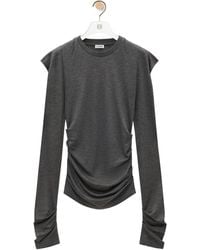 Loewe - Long-Sleeved Crewneck Knitted Top - Lyst