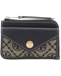 Tory Burch - T Monogram Zip Card Case - Lyst