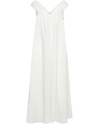 Co. - Pleated Bardot Maxi Dress - Lyst