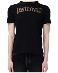 Just Cavalli - Studded Logo T-Shirt - Lyst
