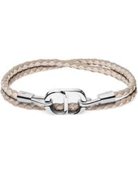 Dior - Cd Icon Woven Leather Double Bracelet - Lyst