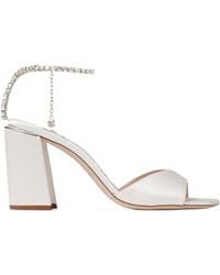 Jimmy Choo - Saeda 85 Crystal-Embellished High-Heeled Sandals - Lyst