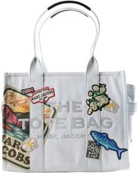 Marc Jacobs - The Tote Patch-Embellished Top Handle Bag - Lyst