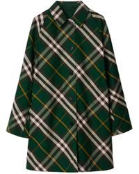 Burberry - Reversible Checked Buttoned Car Coat - Lyst