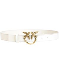 Pinko - Love Berry Logo Plaque Buckle Belt - Lyst
