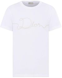 Dior - Homme Ribbon Logo Detailed Crewneck T-Shirt - Lyst