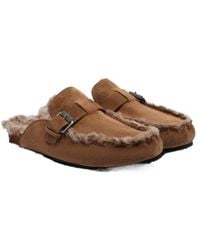 Brunello Cucinelli - Shearling-Lined Suede Slippers - Lyst