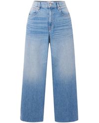 SLVRLAKE Denim - Grace Cropped High-Rise Wide-Leg Jeans - Lyst