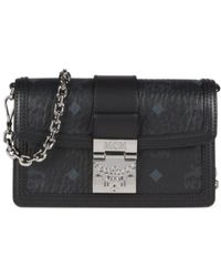 MCM - Logo Detailed Chained Shoulder Bag - Lyst