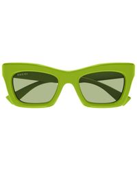 Gucci - Eyewear Rectangular Frame Sunglasses - Lyst