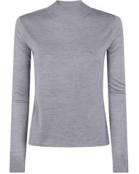 Max Mara - Mock-Neck Knitted Jumper - Lyst