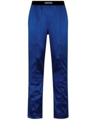 Tom Ford - Logo Waistband Satin Pajama Trousers - Lyst