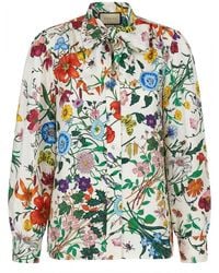 Gucci - Floral Print Shirt - Lyst