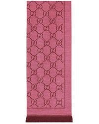 Gucci - Gg Jacquard Pattern Knitted Scarf - Lyst
