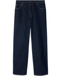 Burberry - Logo Patch Straight-Leg Jeans - Lyst