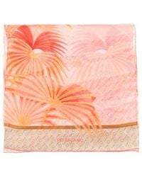Ferragamo - Silk Scarf With Print - Lyst