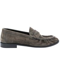 Saint Laurent - Le Loafer Logo Plaque Loafers - Lyst