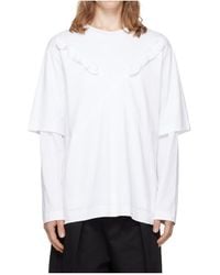Simone Rocha - Ruffled Bias-Cut Layered Long-Sleeved T-Shirt - Lyst
