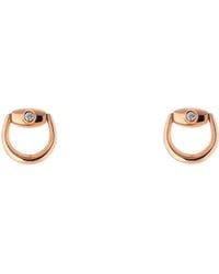 Gucci - Horsebit Diamond 18K Stud Earrings - Lyst