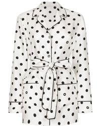 Dolce & Gabbana - Silk Polka-Dot Print Shirt - Lyst
