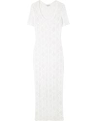 Alaïa - Alaïa Python Lace Knit Dress - Lyst