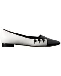 Manolo Blahnik - Button-Decorated Pointed Flat Shoes - Lyst
