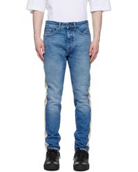 Palm Angels - Logo Patch Straight Leg Jeans - Lyst