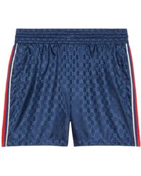 Gucci - Gg-Jacquard Elasticated Swim Shorts - Lyst