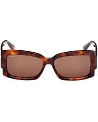 Max Mara - Rectangular Frame Sunglasses - Lyst