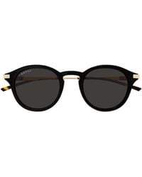 Gucci - Eyewear Oval Frame Sunglasses - Lyst