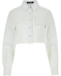 Raf Simons - Frayed Hem Cropped Shirt - Lyst