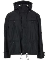 Ferragamo - Drawstring Hooded Casual Jacket - Lyst