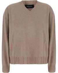 Fabiana Filippi - Ribbed Hem Knitted Jumper - Lyst