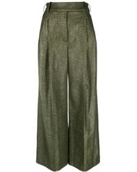 Alexandre Vauthier - Houndstooth Pattern Wide-Leg Pants - Lyst