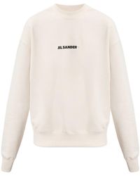 Jil Sander - Logo Printed Crewneck Sweatshirt - Lyst
