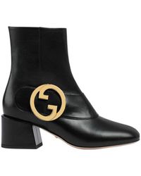 Gucci - Blondie Logo-Plaque Ankle Boots - Lyst