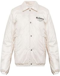 McQueen - Logo Printed Bomber Jacket - Lyst