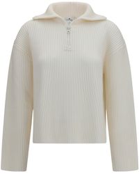 Courreges - Courrèges Ribbed Zip Knitted Sweater - Lyst