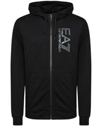 EA7 - Logo Hooded Casual Jacket - Lyst