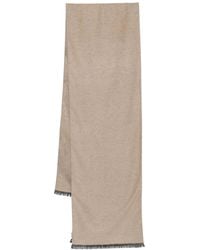 Emporio Armani - Fringed Silk Scarf - Lyst