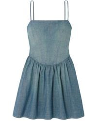 RE/DONE - Net Sustain + Pamela Anderson Organic Cotton-Chambray Mini Dress - Lyst