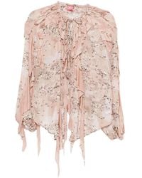 DIESEL - C-Lassy-R1 Ruffled Blouse - Lyst