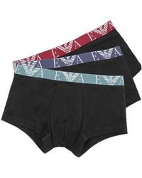 Emporio Armani - Logo Boxer Underwear Three-Pair - Lyst