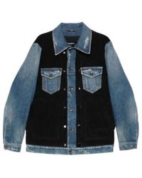 Dolce & Gabbana - Corduroy Inserts Denim Jacket - Lyst