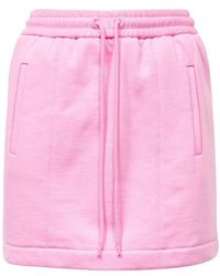 Versace - Logo-Print Cotton Miniskirt - Lyst