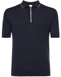 Eleventy - Zip Polo Knitted Sweater - Lyst