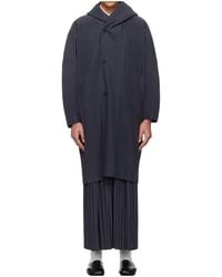 Homme Plissé Issey Miyake - Pleated Long-Sleeved Coat - Lyst