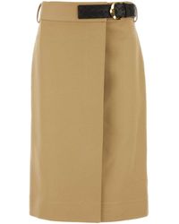 Bottega Veneta - Slit Detailed Midi Skirt - Lyst