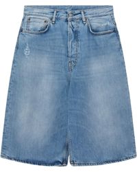 Acne Studios - Belt-Loop Denim Shorts - Lyst